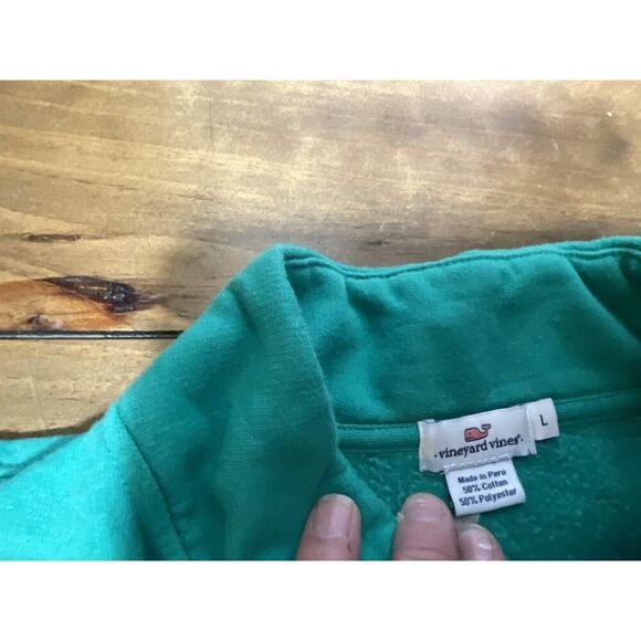 VINEYARD VINES WOMANS VINTAGE WHALE FLEECE 1/4 ZIP SHEP SWEATER SIZE LARGE - Picture 4 of 11